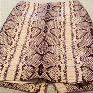 I. Crew snakeskin print pencil skirt